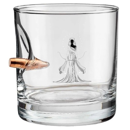 Greek moon goddess Artemis Bullet Whiskey Glasses