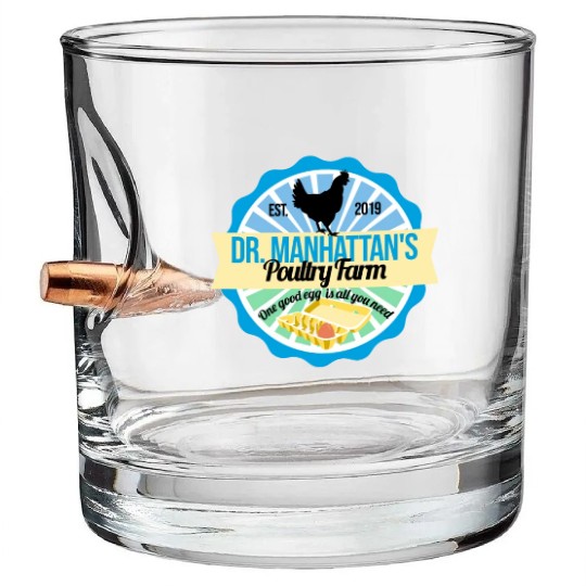 Dr Manhattan Poultry Farm Bullet Whiskey Glasses
