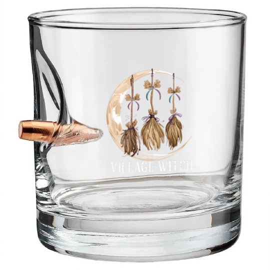 Village Witch Gothic Occult Wicca Pagan Nature Bullet Whiskey Glasses
