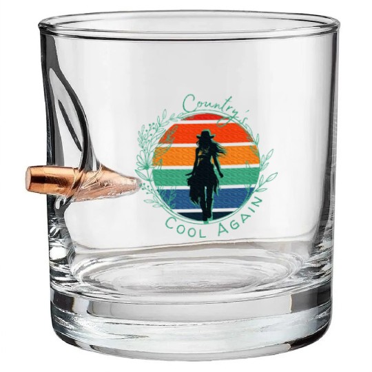 Country's Cool Again Lainey Vibe Wildflowers Bullet Whiskey Glasses