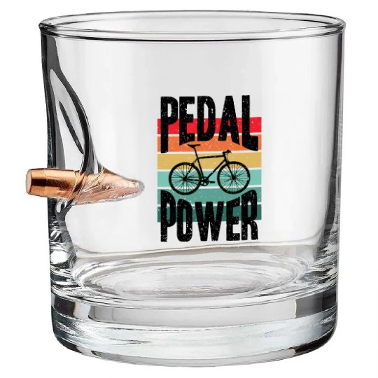 Cycopath PWR Cyclist Gravel MTB Funny Bike Bullet Whiskey Glasses