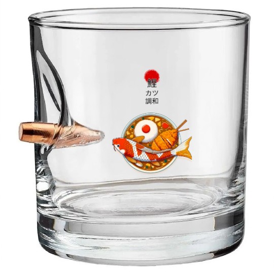 Harmony of Koi Fish and Katsu Delight Bullet Whiskey Glasses
