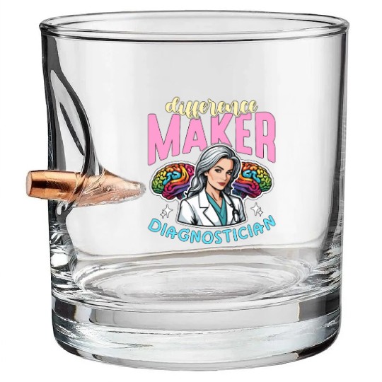 School Psych Difference Maker School Counselor Bullet Whiskey Glasses