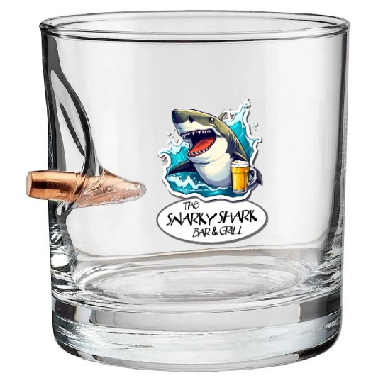The Snarky Shark Bar & Grill Bullet Whiskey Glasses