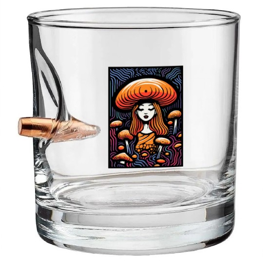 Forest Mushroom Princess Bullet Whiskey Glasses