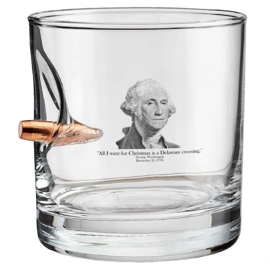 Delaware Crossing AP US History George Washington Bullet Whiskey Glasses