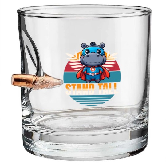 Playful Hippo Splash Bullet Whiskey Glasses