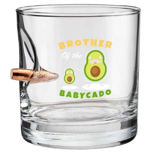 Cute Avocado Family Matching cool for brother Bullet Whiskey Glasses