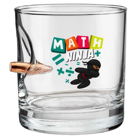 Math Design Math Lover Math Teacher Bullet Whiskey Glasses