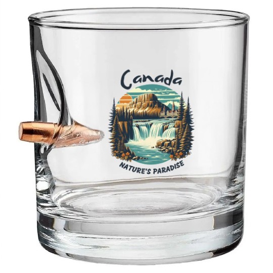 Canada nature's paradise Bullet Whiskey Glasses