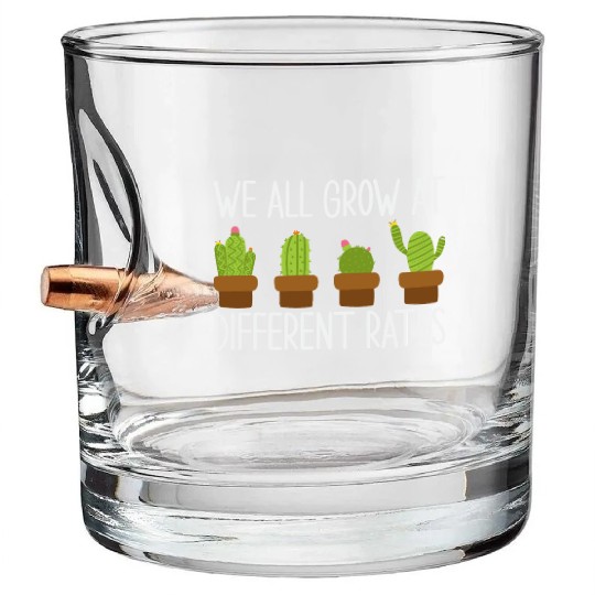 We All Grow at Different Rates Preschool Teacher Bullet Whiskey Glasses