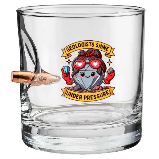 Rock-Solid Resilience: Geologists Under Pressure Bullet Whiskey Glasses