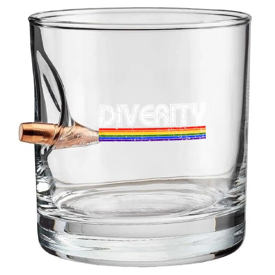 Love Is Love Gay Pride Colors Of Rainbow LGBTQ+ Bullet Whiskey Glasses