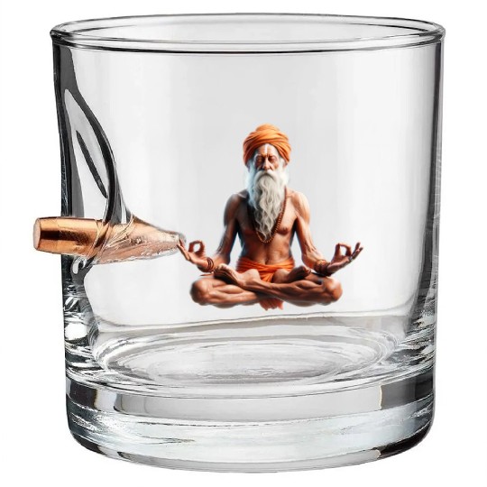 Peaceful Meditation Guru Bullet Whiskey Glasses