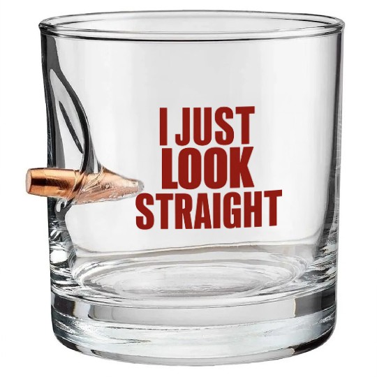 I Just Look Straight LGBT Gay Lesbian Pride Month Bullet Whiskey Glasses