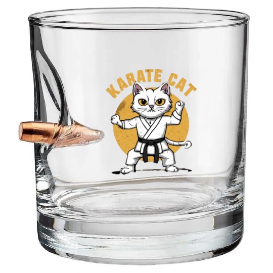 cat Brazilian jiu jitsu Bullet Whiskey Glasses