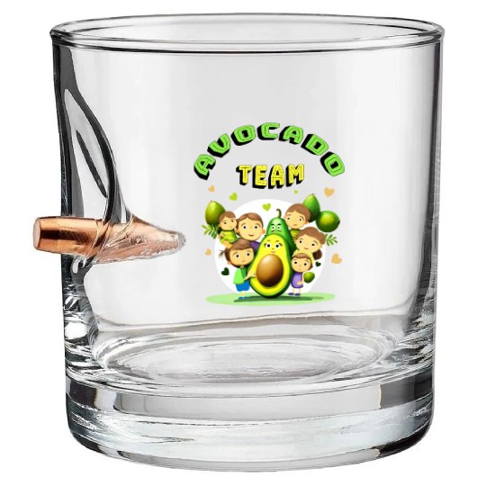 Avocado team Bullet Whiskey Glasses