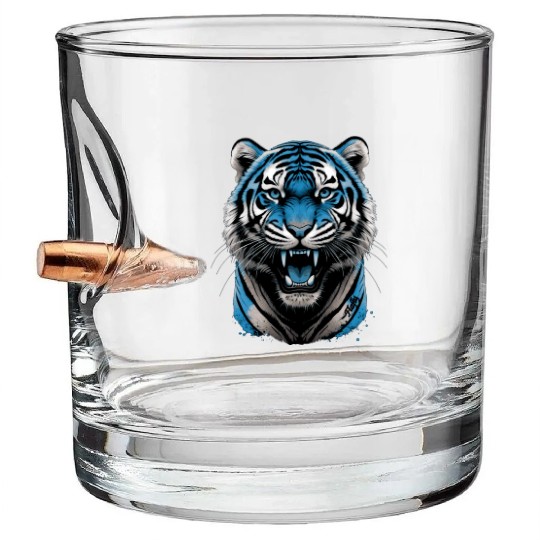 Blue Tiger  D83D DC99 Bullet Whiskey Glasses