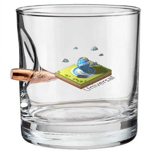 Geometric low poly Universal Studios Bullet Whiskey Glasses