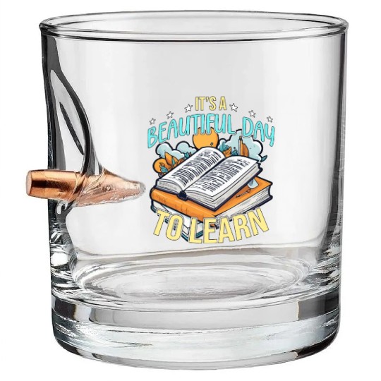 Literature Teacher It's A Beautiful Day To Reading Bullet Whiskey Glasses