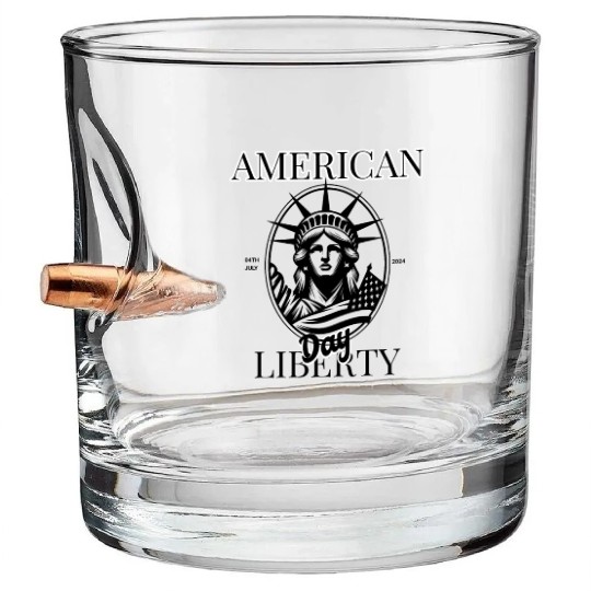 American Independence Day: Statue of Liberty Bullet Whiskey Glasses