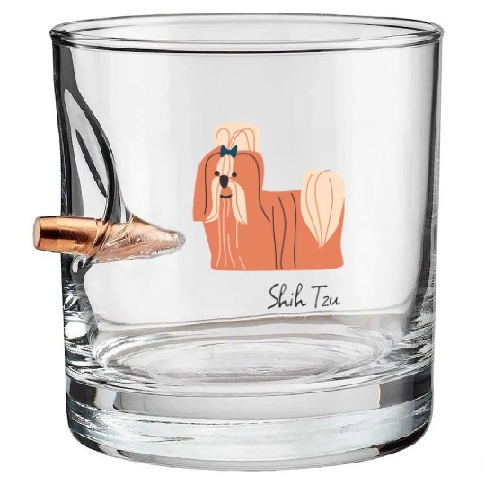 Shih Tzu Bullet Whiskey Glasses