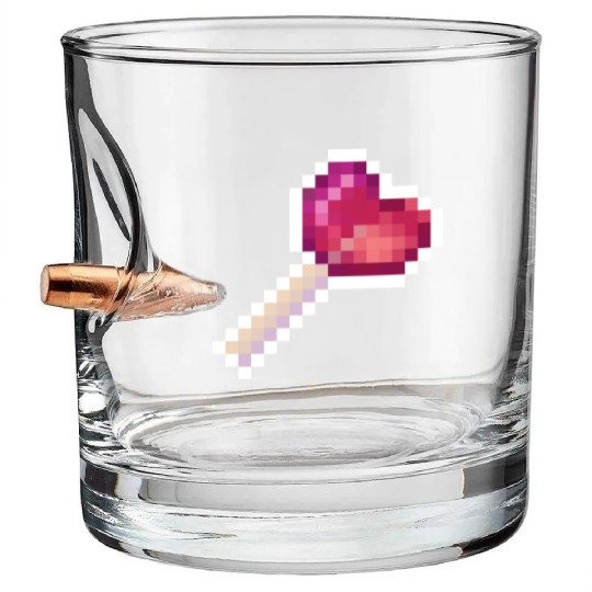 Pixel Art Sprite Cute Heart Lollipop Bullet Whiskey Glasses