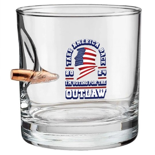 Funny Presidential Campaign - US Election 2024 Bullet Whiskey Glasses