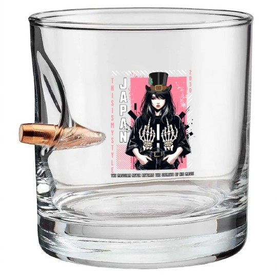 anime magician girl japan style Bullet Whiskey Glasses