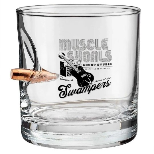 Vintage Muscle Shoals Guitar Bullet Whiskey Glasses