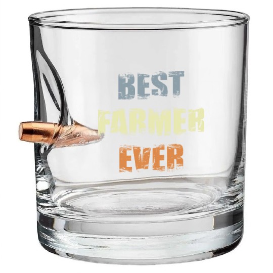 Best Farmer Ever Bullet Whiskey Glasses