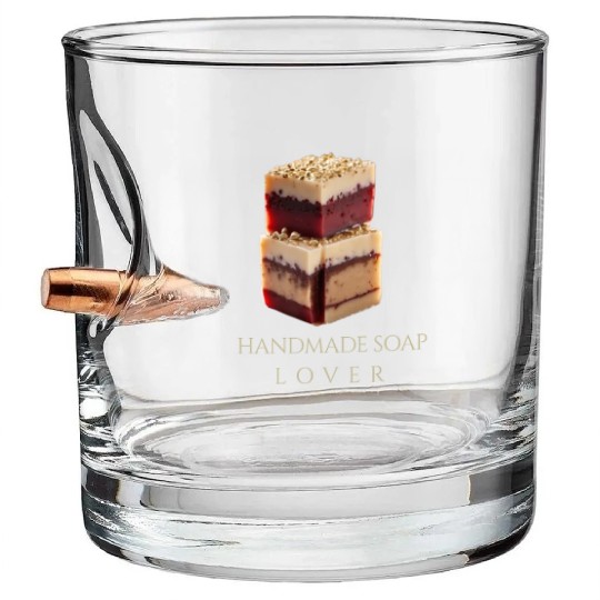 Handcrafted German chocolate cake Soap Bullet Whiskey Glasses