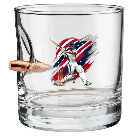 US CRICKET LOVE Bullet Whiskey Glasses