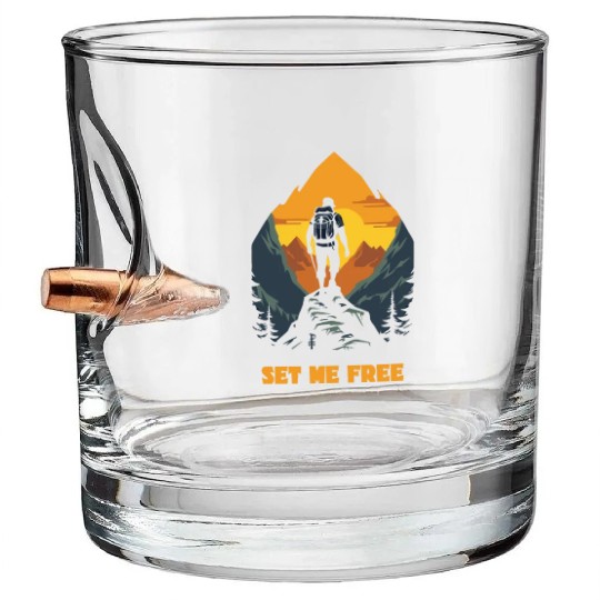 Set Me Free: Hiking and Nature Bullet Whiskey Glasses