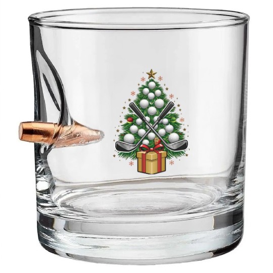 Golf Equipment Christmas Tree Christmas Golf Bullet Whiskey Glasses