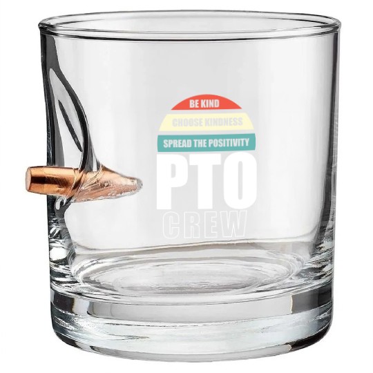 PTO Crew School Volunteer Parent Teacher Bullet Whiskey Glasses