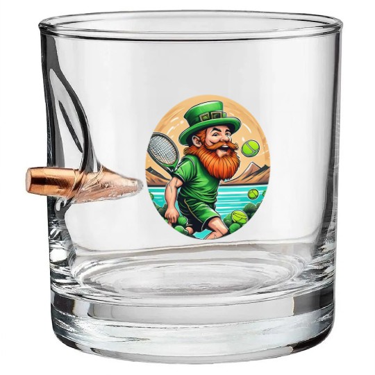 St. Patrick's Day Shamrock St Paddy's Day Tennis Bullet Whiskey Glasses