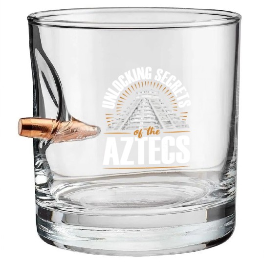 Aztec Pyramid Mayan Indigenous Mexican Aztec Bullet Whiskey Glasses