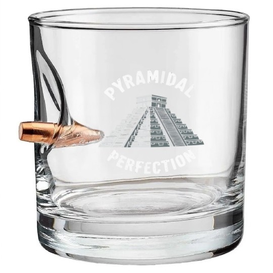 Aztec Pyramid Mayan Indigenous Mexican Aztec Bullet Whiskey Glasses