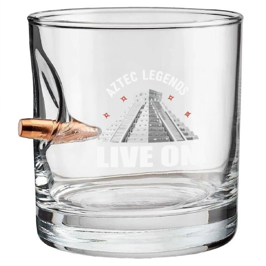 Aztec Pyramid Mayan Indigenous Mexican Aztec Bullet Whiskey Glasses