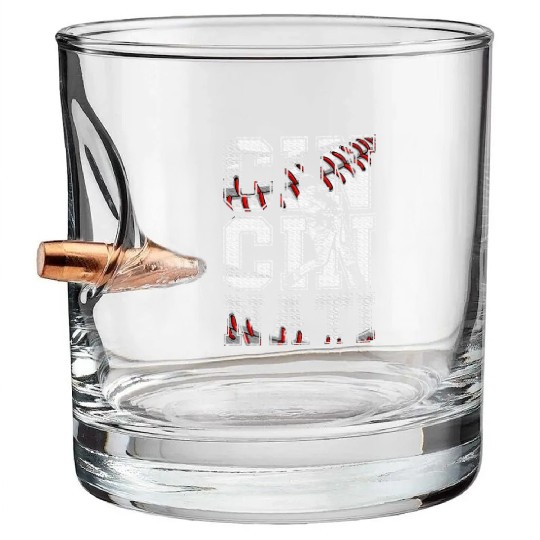 Cincinnati Baseball Lover Met At Game Day Bullet Whiskey Glasses