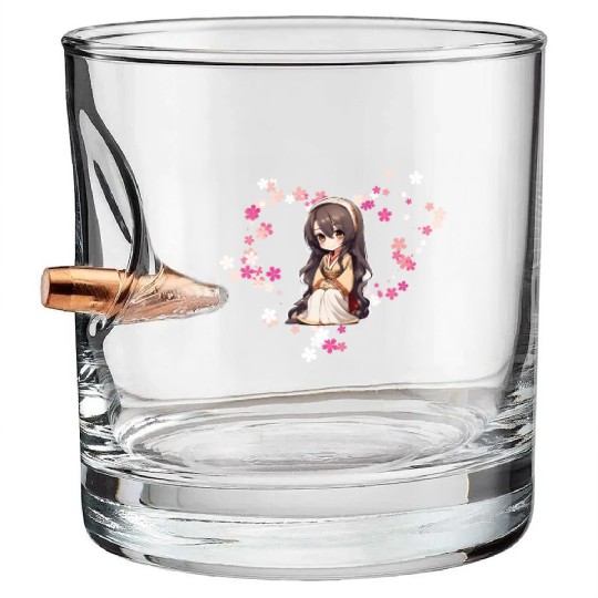 sweet kawaii girl Bullet Whiskey Glasses