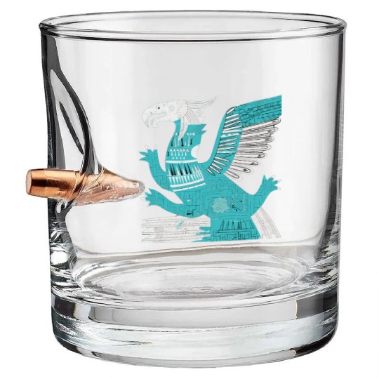 Aztec God Ancient Mythology Quetzalcoatl Bullet Whiskey Glasses
