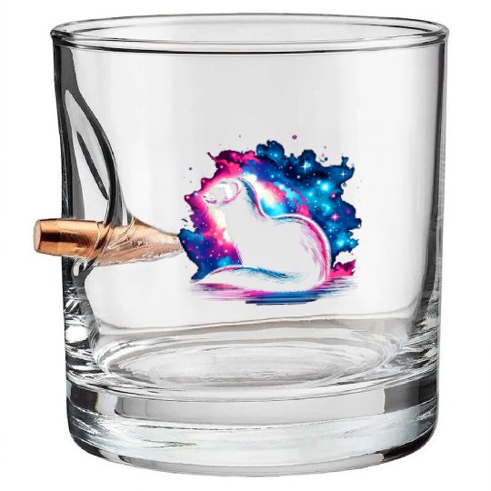Cool Galaxy Graphic Space Art Bullet Whiskey Glasses