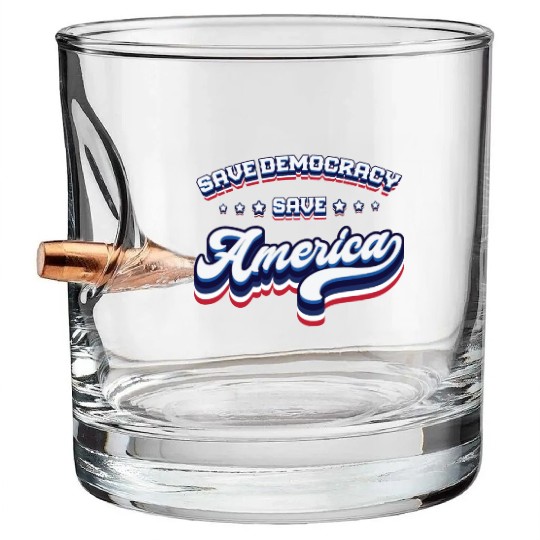 Save Democracy - 2024 Elections Bullet Whiskey Glasses