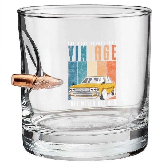 Car Old Muscle Car Year Of Manufacture Bullet Whiskey Glasses
