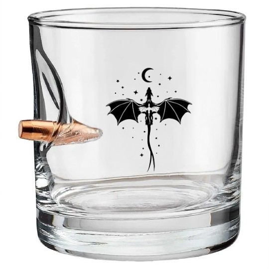 Tarin and Adarna: Fourth Wing Dragons Bullet Whiskey Glasses