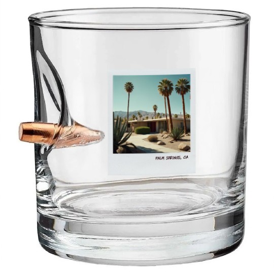 Mono Enterprises "Travels" Palm Springs #1 Bullet Whiskey Glasses