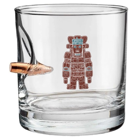 Aztec God Ancient Mythology Huitzilopochtli Bullet Whiskey Glasses