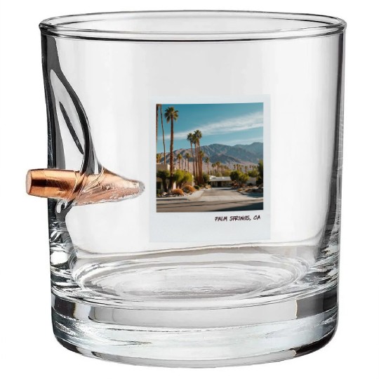 Mono Enterprises "Travels" Palm Springs #3 Bullet Whiskey Glasses